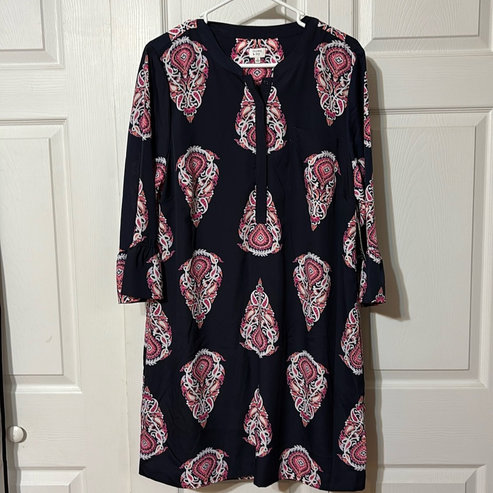 NWT Crown & Ivy Navy/Pink Dress